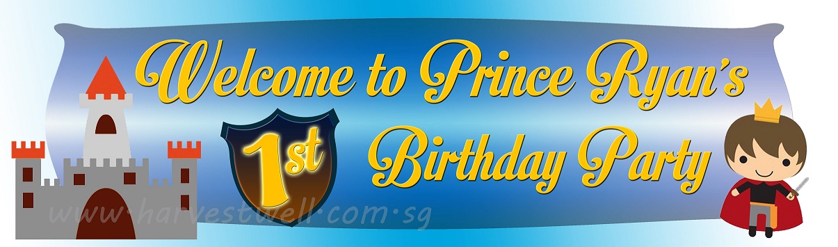 Prince Birthday Customized Banner